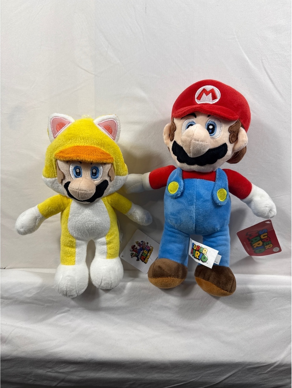 Super Mario Plush Toy Set - Mario and Cat Mario Characters